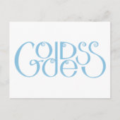 Goddess blass blue Postcard Postkarte (Vorderseite)