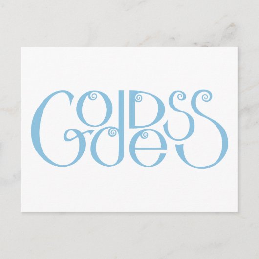 Goddess blass blue Postcard Postkarte (Vorderseite)
