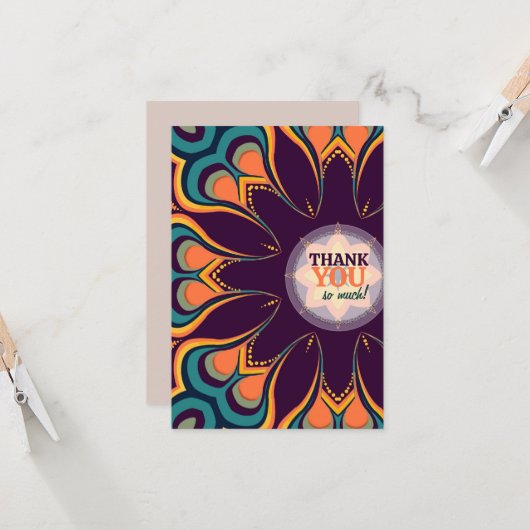 Goddess Blume Danke Karte (Vorderseite/Rückseite Beispiel)