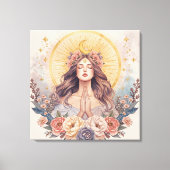 Goddess Boho Wall Art | Divine Feminine Energy Leinwanddruck (Vorderseite)