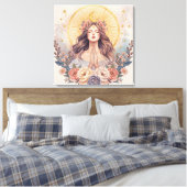 Goddess Boho Wall Art | Divine Feminine Energy Leinwanddruck (Insitu (Schlafzimmer))