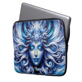 Goddess Celestial Blue Head Januar - Laptopschutzhülle (Vorderseite Links)