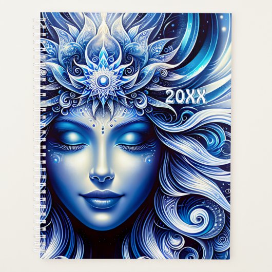 Goddess Celestial Blue Head Januar - Planer (Vorderseite)