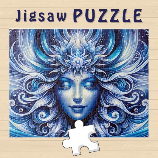 Goddess Celestial Blue Head Januar - Puzzle
