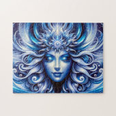 Goddess Celestial Blue Head Januar - Puzzle (Horizontal)