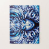 Goddess Celestial Blue Head Januar - Puzzle (Vertikal)