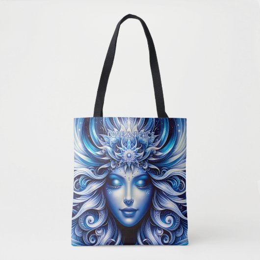 Goddess Celestial Blue Head Januar - Tasche (Vorderseite)