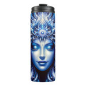 Goddess Celestial Blue Head Januar - Thermosbecher (Vorderseite)