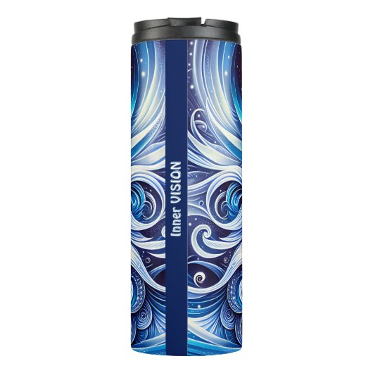 Goddess Celestial Blue Head Januar - Thermosbecher (Rückseite)