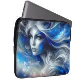 Goddess Celestial White Blue Head Februar - Laptopschutzhülle (Vorne Rechts)