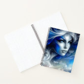 Goddess Celestial White Blue Head Februar - Notizblock (Innenseite)