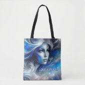 Goddess Celestial White Blue Head Februar - Tasche (Vorderseite)