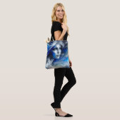 Goddess Celestial White Blue Head Februar - Tasche (Am Model)