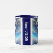 Goddess Celestial White Blue Head Februar - Tasse (Zentrum)