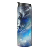 Goddess Celestial White Blue Head Februar - Thermosbecher (Nach rechts gedreht)