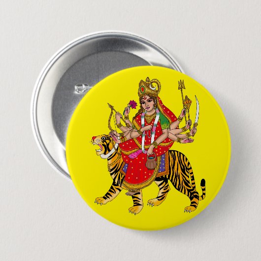 Goddess Chandraghanta Button (Vorne & Hinten)