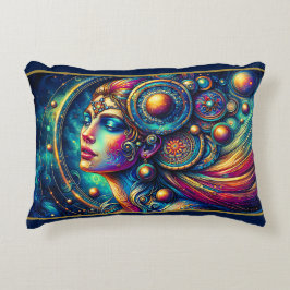 Goddess Colorful Head Round Jewelier März - Dekokissen