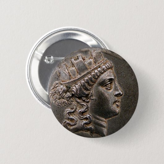 Goddess Cybele Tetradrachm Button (Vorne & Hinten)