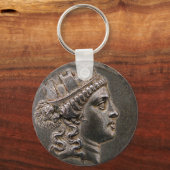 Goddess Cybele Tetradrachm Schlüsselanhänger (Vorderseite)