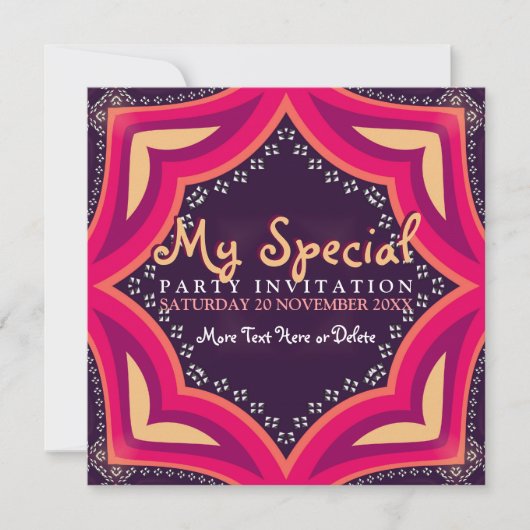 Goddess Diva Special Event-Party Einladung (Vorderseite)