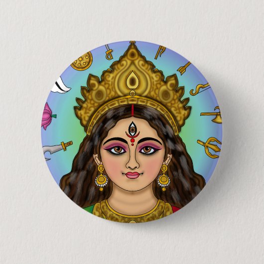 Goddess Durga Button (Vorderseite)
