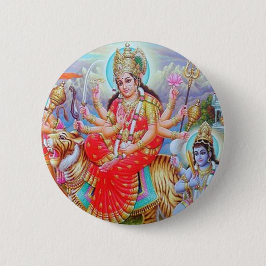Goddess Durga Ji Button (Vorderseite)