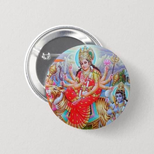 Goddess Durga Ji Button (Vorne & Hinten)