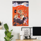 Goddess Durga kämpft Mahishasura Poster (Heimbüro)