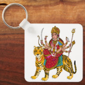 Goddess Durga Keychain Schlüsselanhänger (Vorderseite)