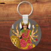 Goddess Durga Keychain Schlüsselanhänger (Vorderseite)