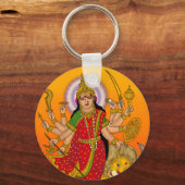 Goddess Durga Keychain Schlüsselanhänger (Vorderseite)