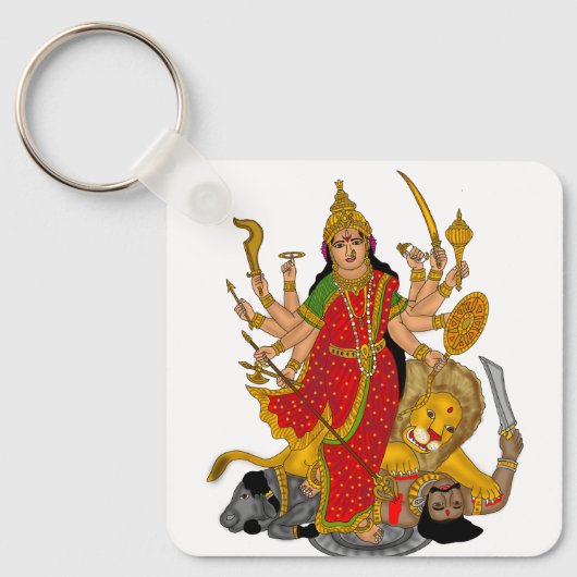 Goddess Durga Keychain Schlüsselanhänger (Vorderseite)