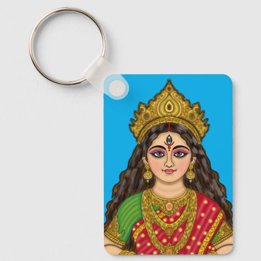 Goddess Durga Keychain Schlüsselanhänger (Vorderseite)
