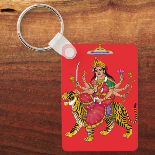 Goddess Durga Keychain Schlüsselanhänger (Vorderseite)