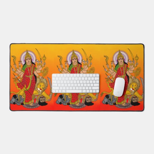 Goddess Durga Mouse Pad Schreibtischunterlage (Tastatur & Maus)