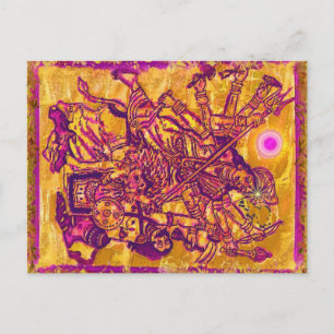 Goddess Durga Postcard Postkarte