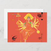 Goddess Durga Postkarte (Vorne/Hinten)