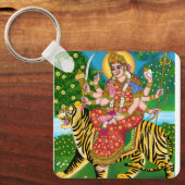 Goddess Durga Round Schlüsselanhänger (Vorderseite)