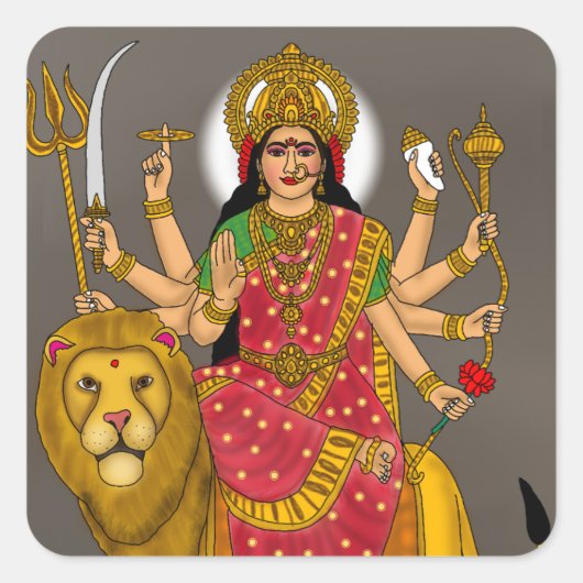 Goddess Durga Sticker (Vorderseite)