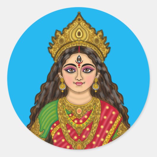 Goddess Durga Sticker (Vorderseite)