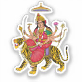 Goddess Durga Sticker (Vorderseite)