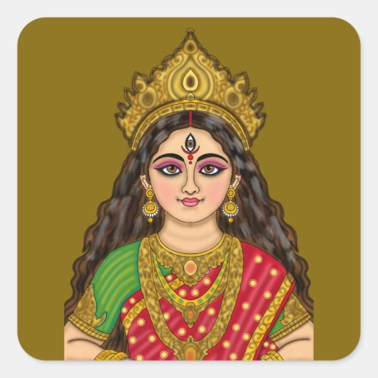 Goddess Durga Sticker (Vorderseite)