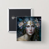 Goddess Fantasy Art Button (Vorne & Hinten)
