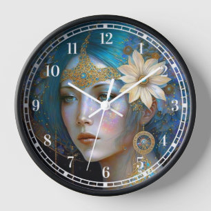 Goddess Fantasy Art Clock Uhr