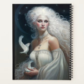 Goddess Fantasy Art Divine Feminée Moon Goddess Planer (Rückseite)