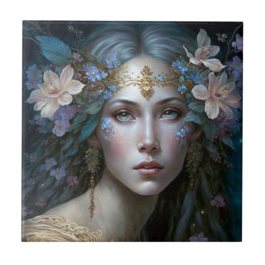 Goddess Fantasy Art Fliese (Vorderseite)