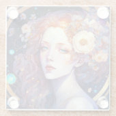 Goddess Fantasy Art Glass Untersetzer (Rückseite)