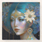 Goddess Fantasy Art Glass Untersetzer (Vorderseite)
