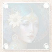 Goddess Fantasy Art Glass Untersetzer (Rückseite)