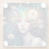 Goddess Fantasy Art Glass Untersetzer (Rückseite)